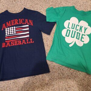 Lot of 8 Boys Size 7 Shorts Tops Tanks 4th of July Jumping Beans Gymboree Baseba